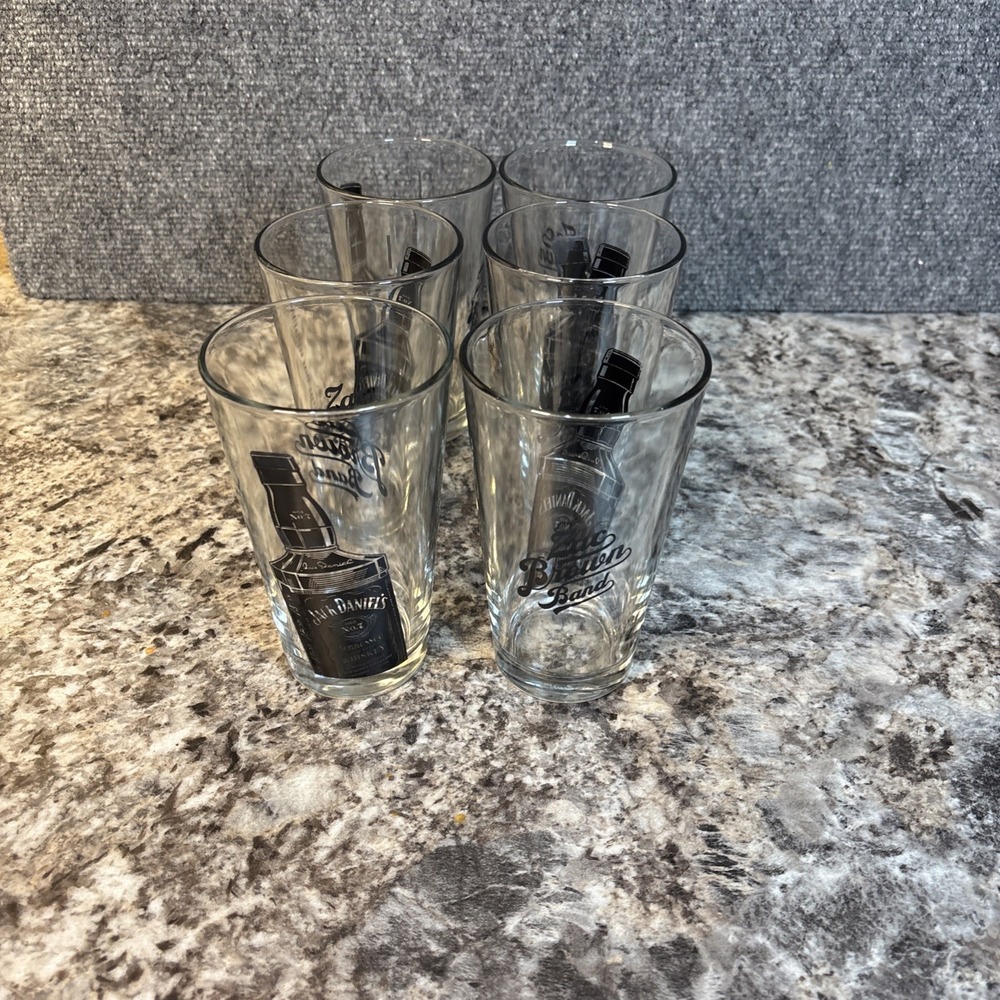 6~Zac Brown Band~Jack Daniel's Together On Tour~Pint Glasses~16 Fl Oz‎